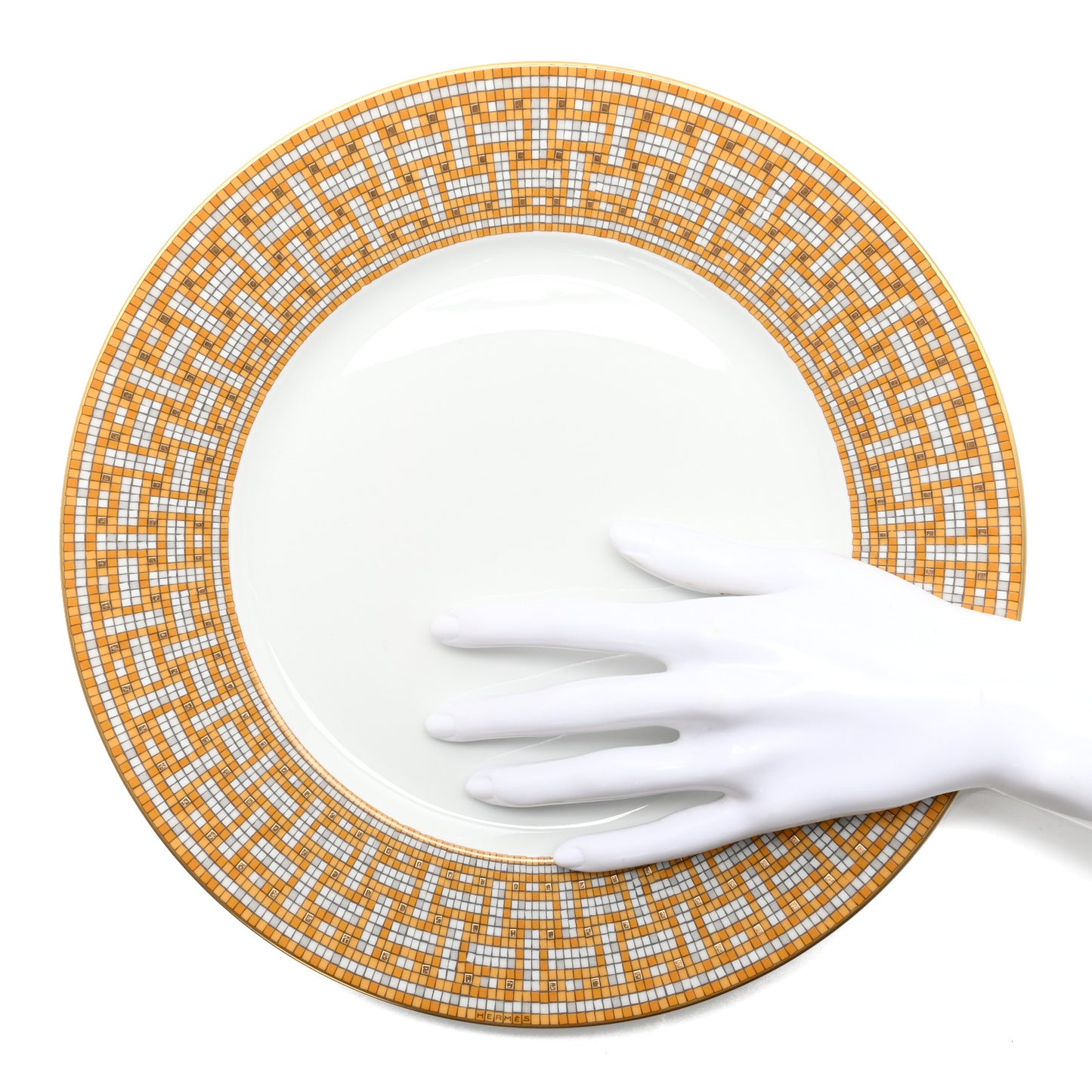 Porcelain Mosaique Au 24 Gold Dinner Plate Set of 2