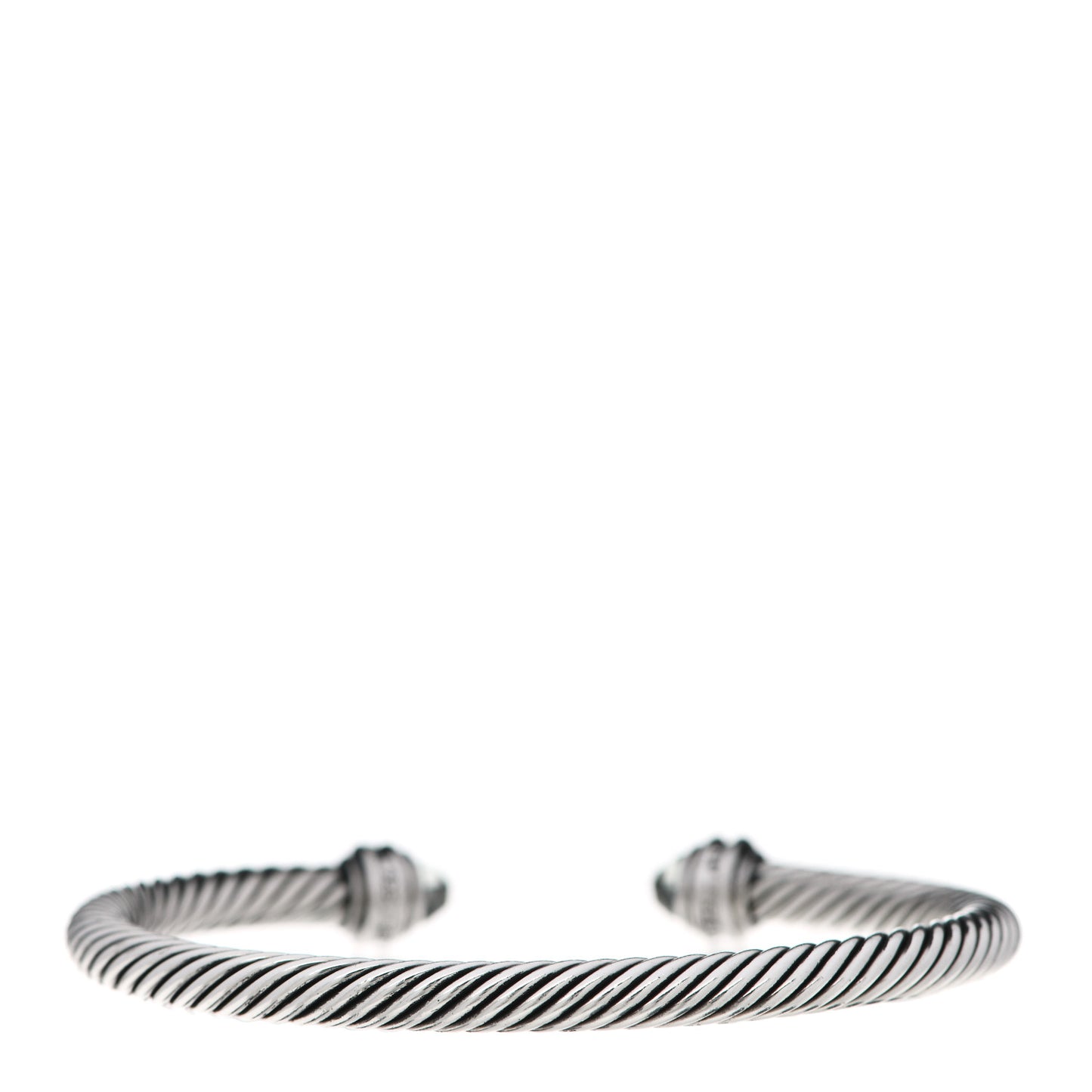 Sterling Silver Diamond Prasiolite 5mm Cable Classics Bracelet