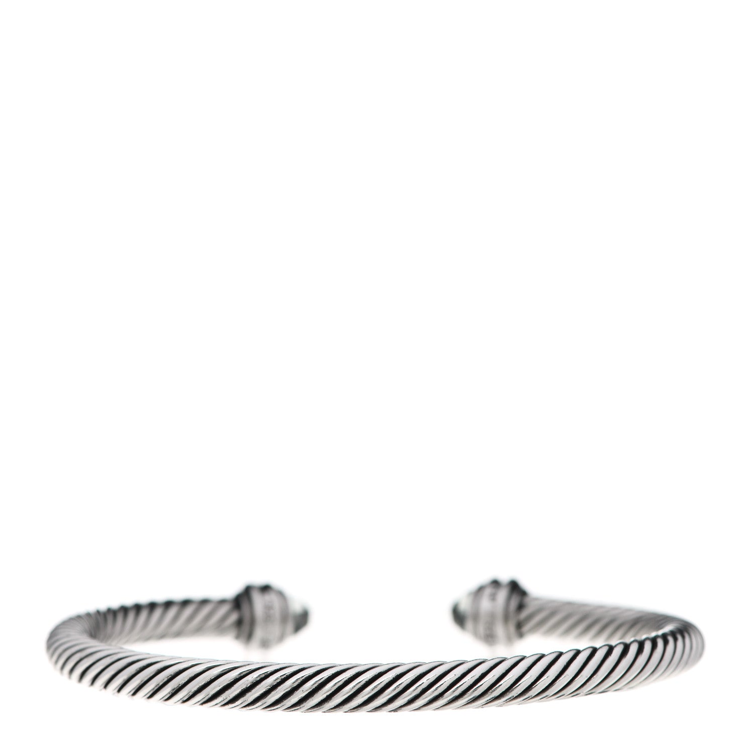 David Yurman Sterling Silver Diamond Prasiolite 5mm Cable Classics Bracelet 3 of 5