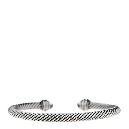 David Yurman Sterling Silver Diamond Prasiolite 5mm Cable Classics Bracelet 3 of 5