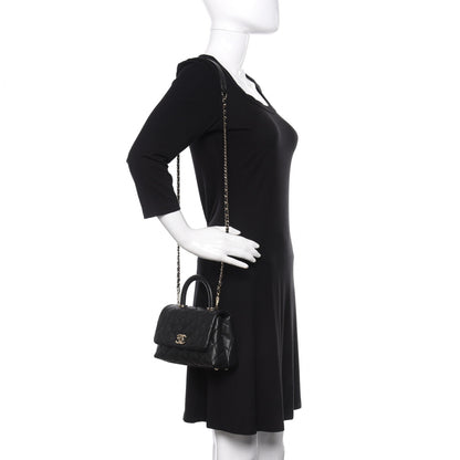 Chanel Caviar Quilted Extra Mini Coco Handle Flap Black 2 of 11