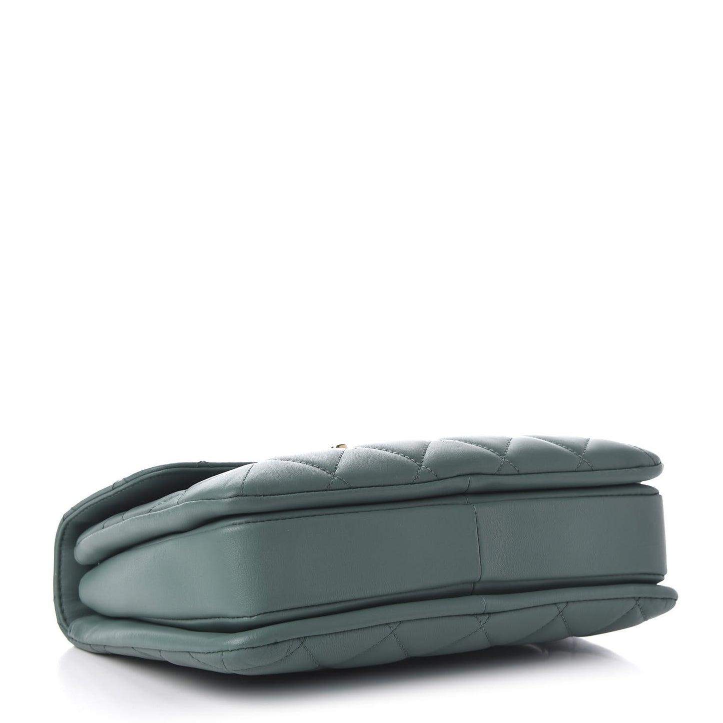 Lambskin Quilted Small Trendy CC Flap Dual Handle Bag Light Green