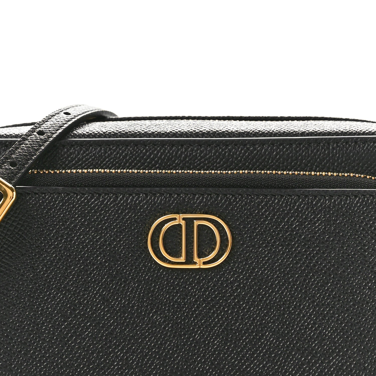 Christian Dior Grained Calfskin Caro Double Pouch Black 8 of 11