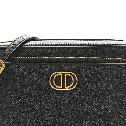Christian Dior Grained Calfskin Caro Double Pouch Black 8 of 11