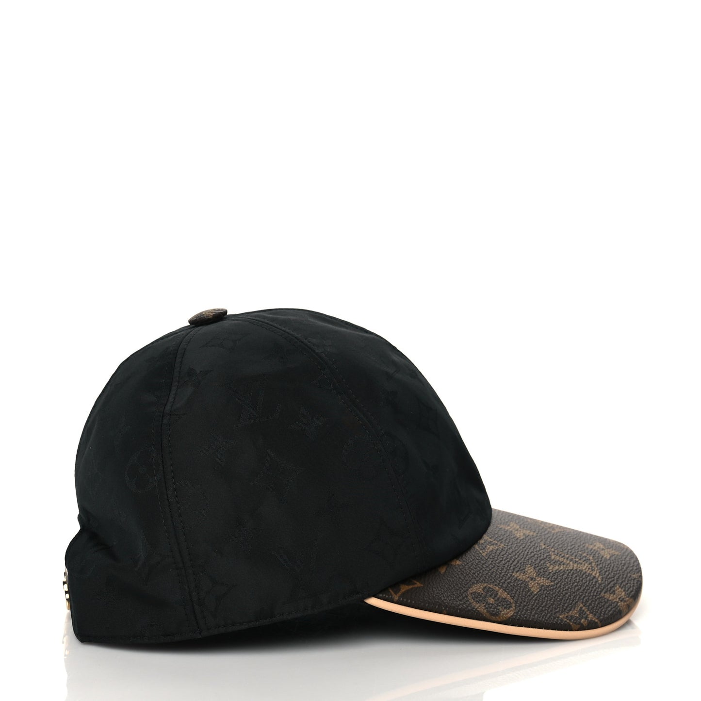 Polyester Silk Monogram LV Get Ready Cap M Black