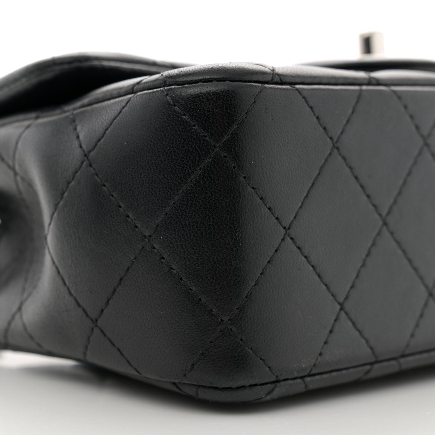 Chanel Lambskin Quilted Mini Rectangular Flap Black 9 of 10