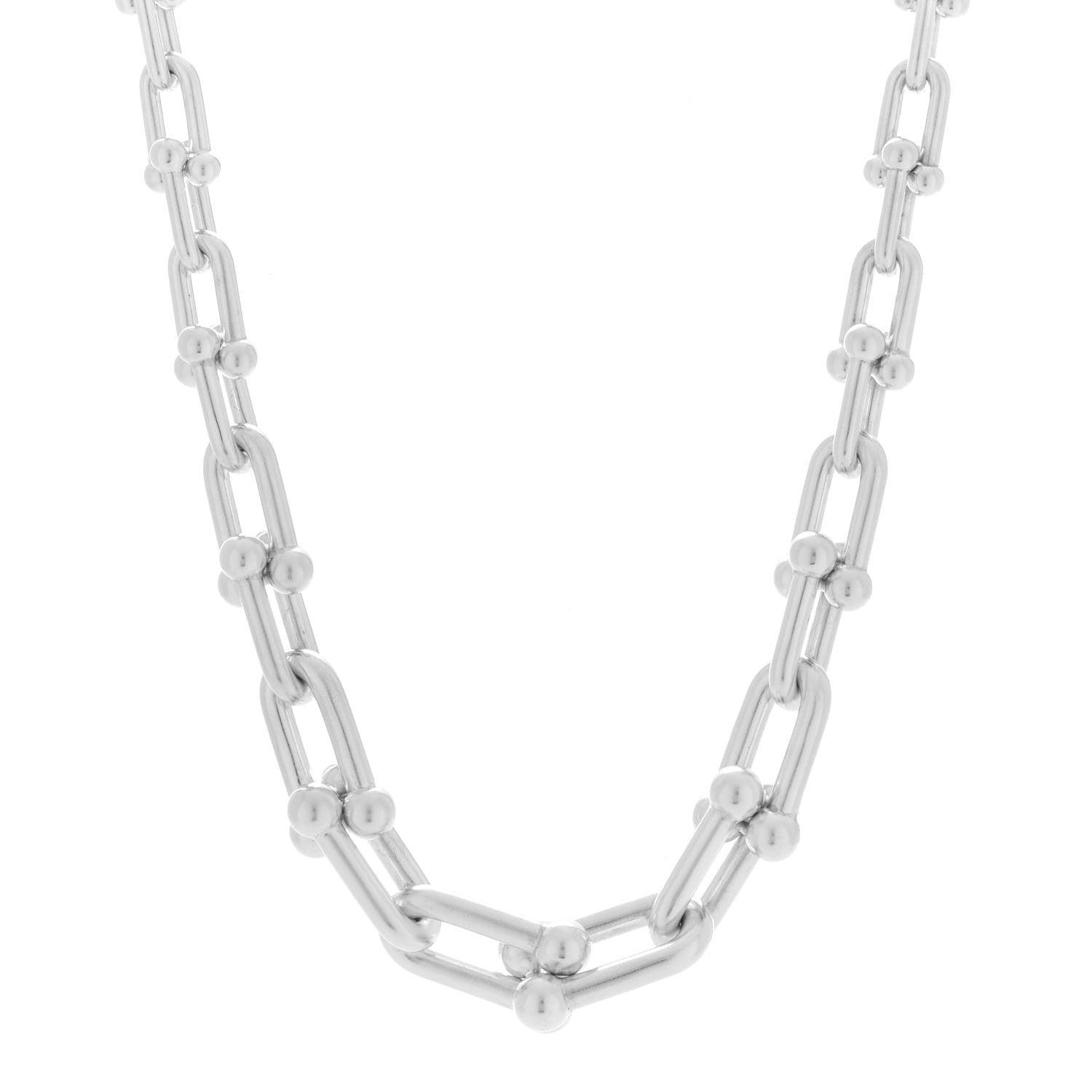 Tiffany Sterling Silver HardWear Graduated Link Necklace 1 of 6