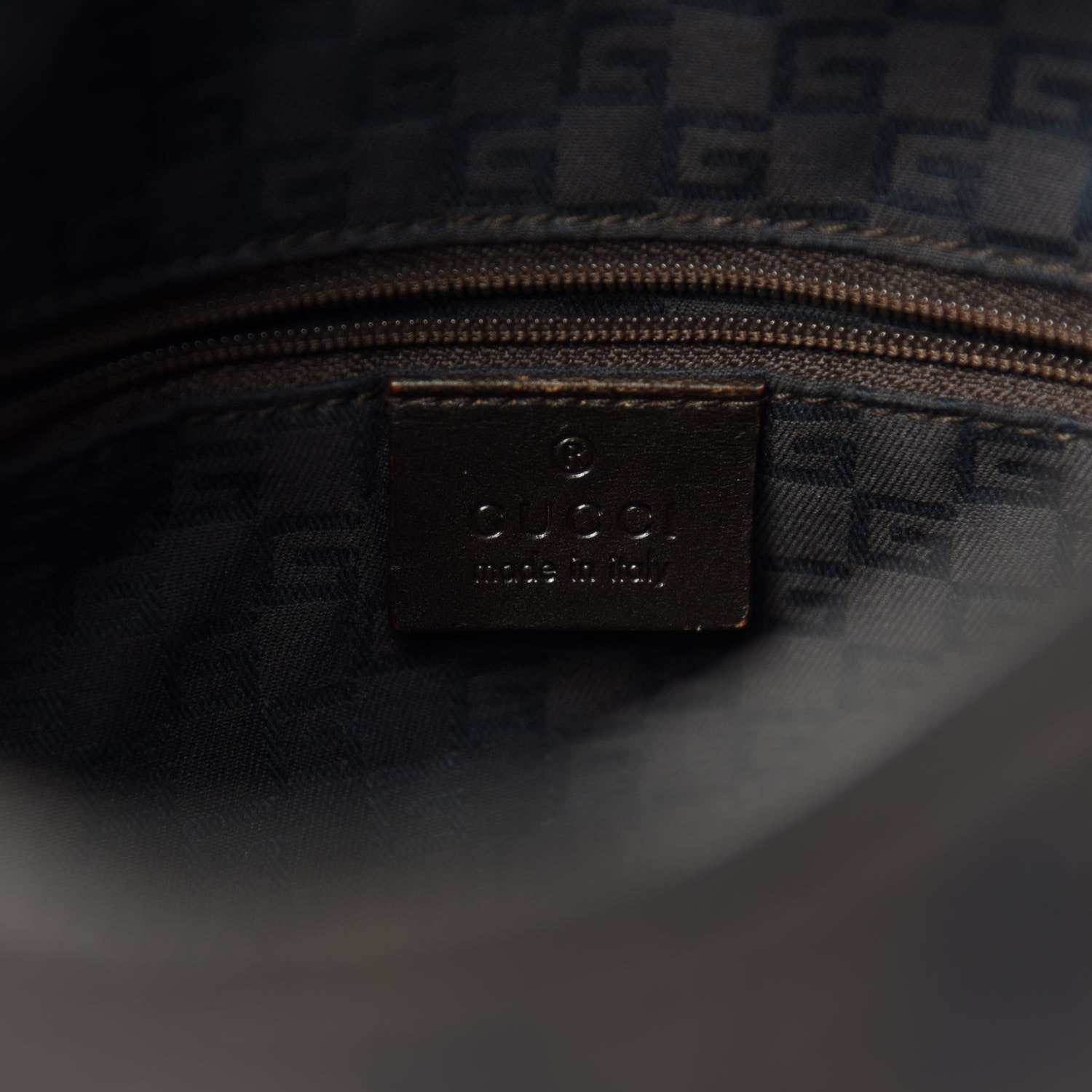 Gucci Denim Monogram Small Hobo Dark Brown 12 of 14