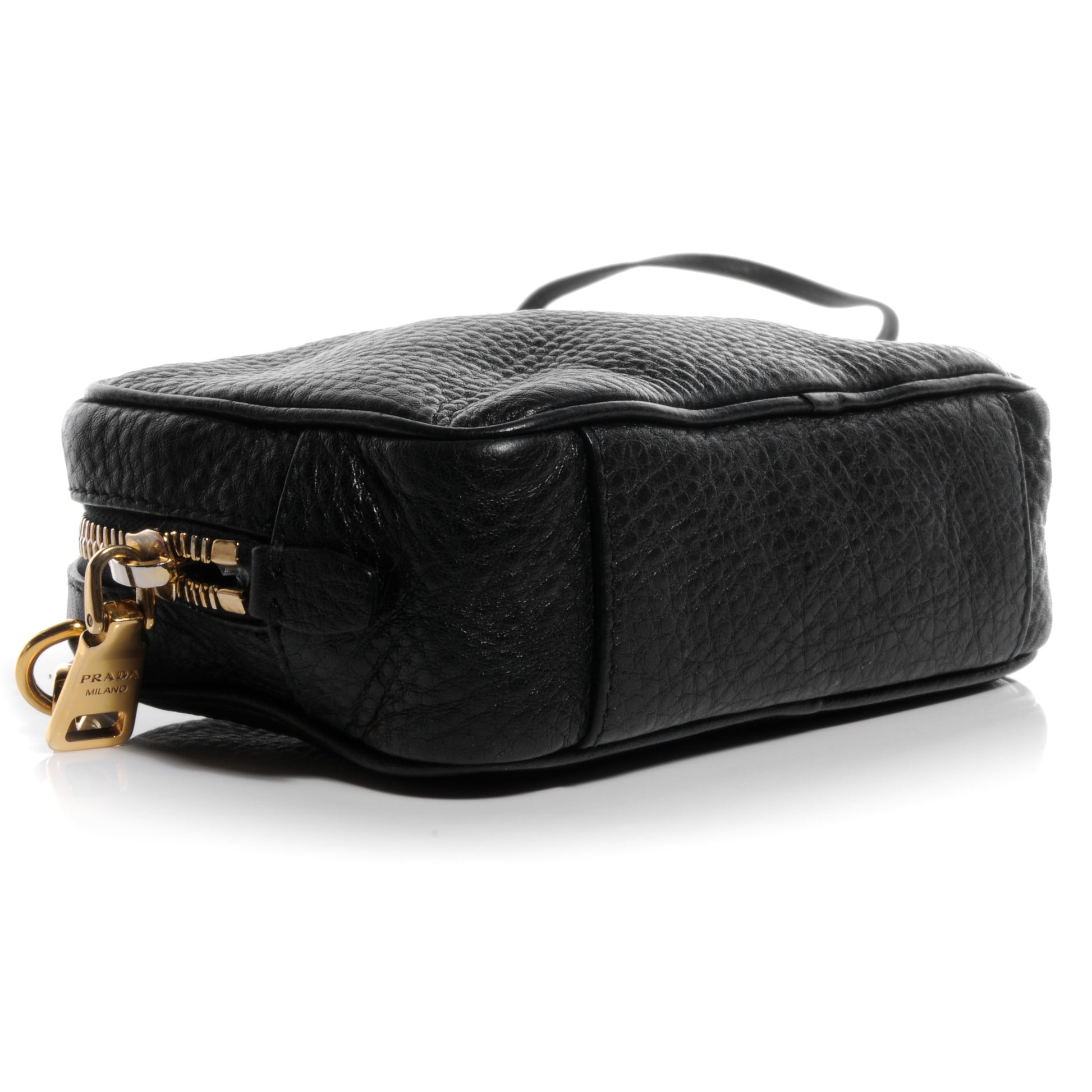 Prada Vitello Daino Mini Camera Crossbody Bag Black 4 of 11