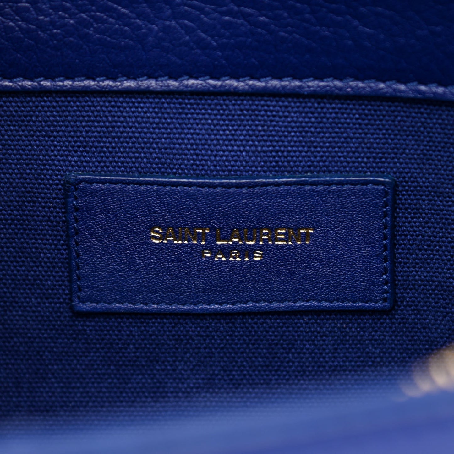 Calfskin Canvas Small Muse Two Blue