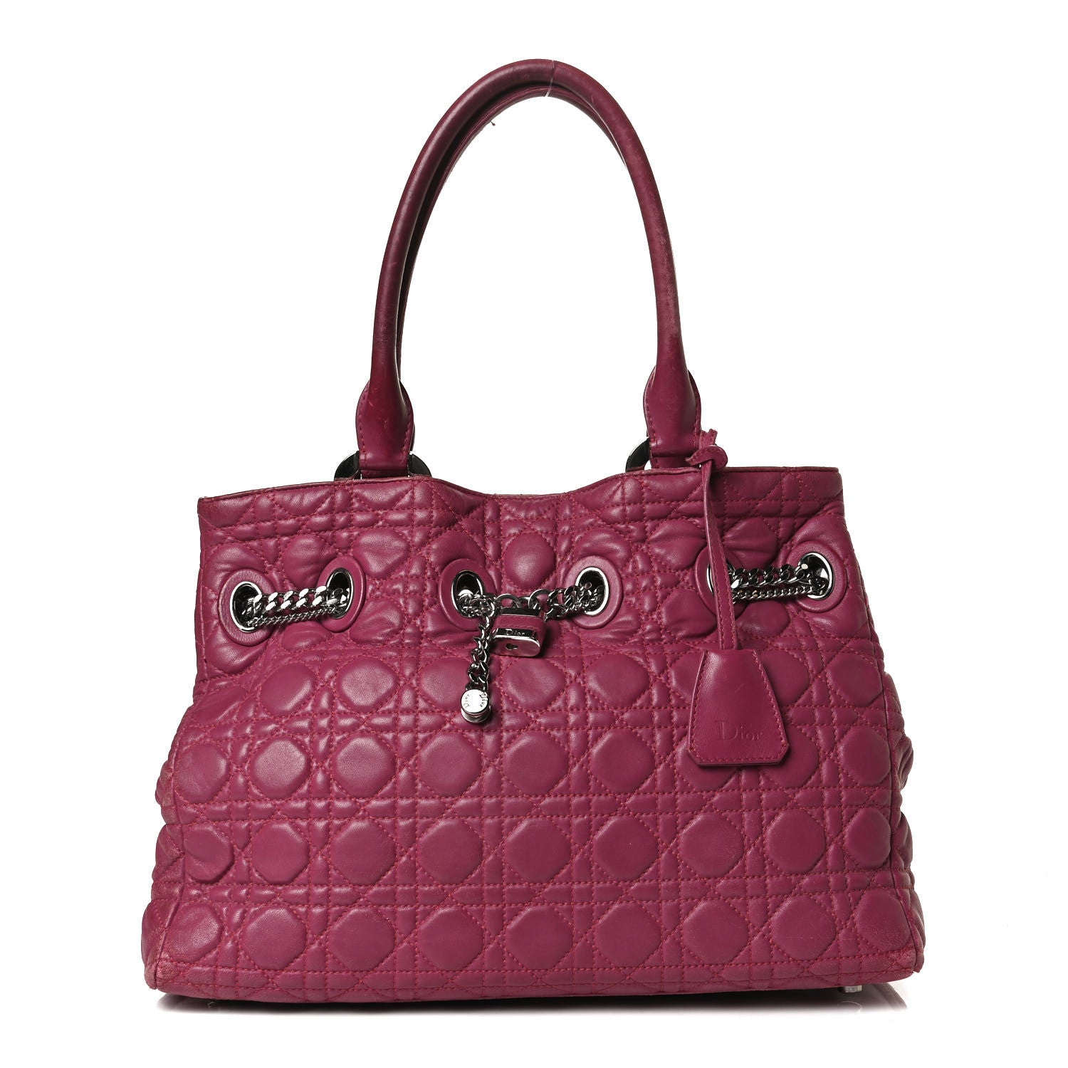 Christian Dior Lambskin Cannage Chri Chri Tote Fuchsia 1 of 24
