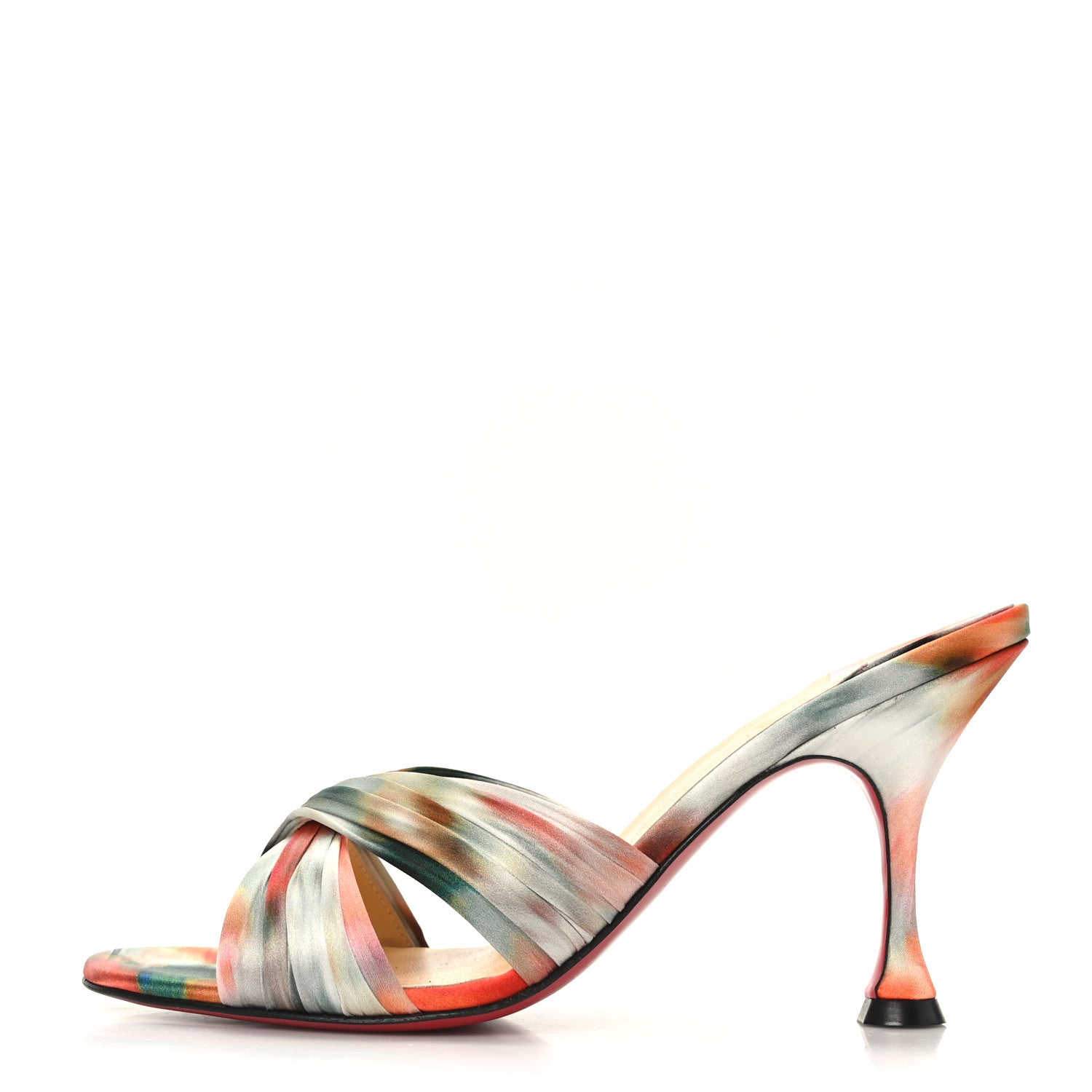 Christian Louboutin Crepe Satin Ombre Nicol Is Back 85 Slide Sandals 37 Loubi 1 of 7