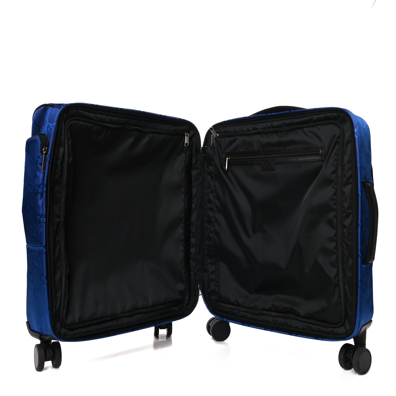 Gucci Econyl Nylon Monogram Off The Grid Suitcase Guilted Blue Black 4 of 9