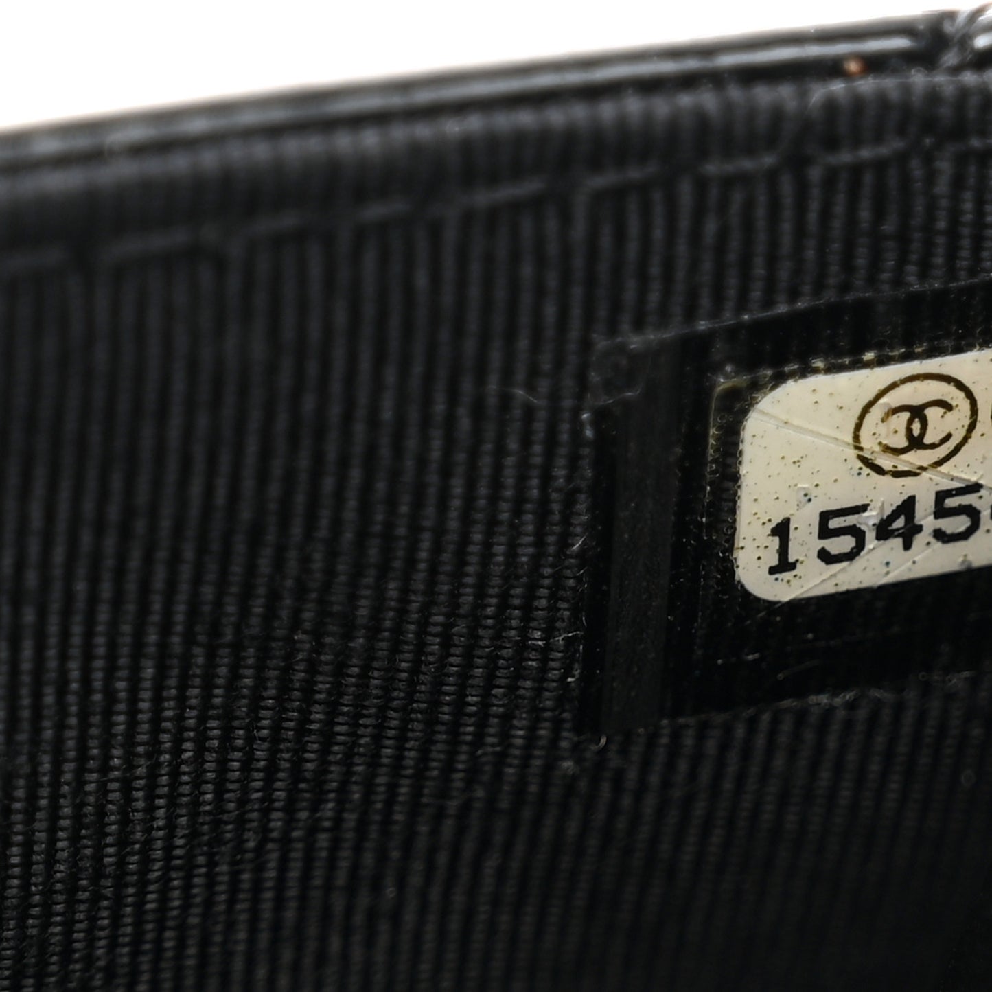 Patent Quilted Wallet On Chain WOC Black