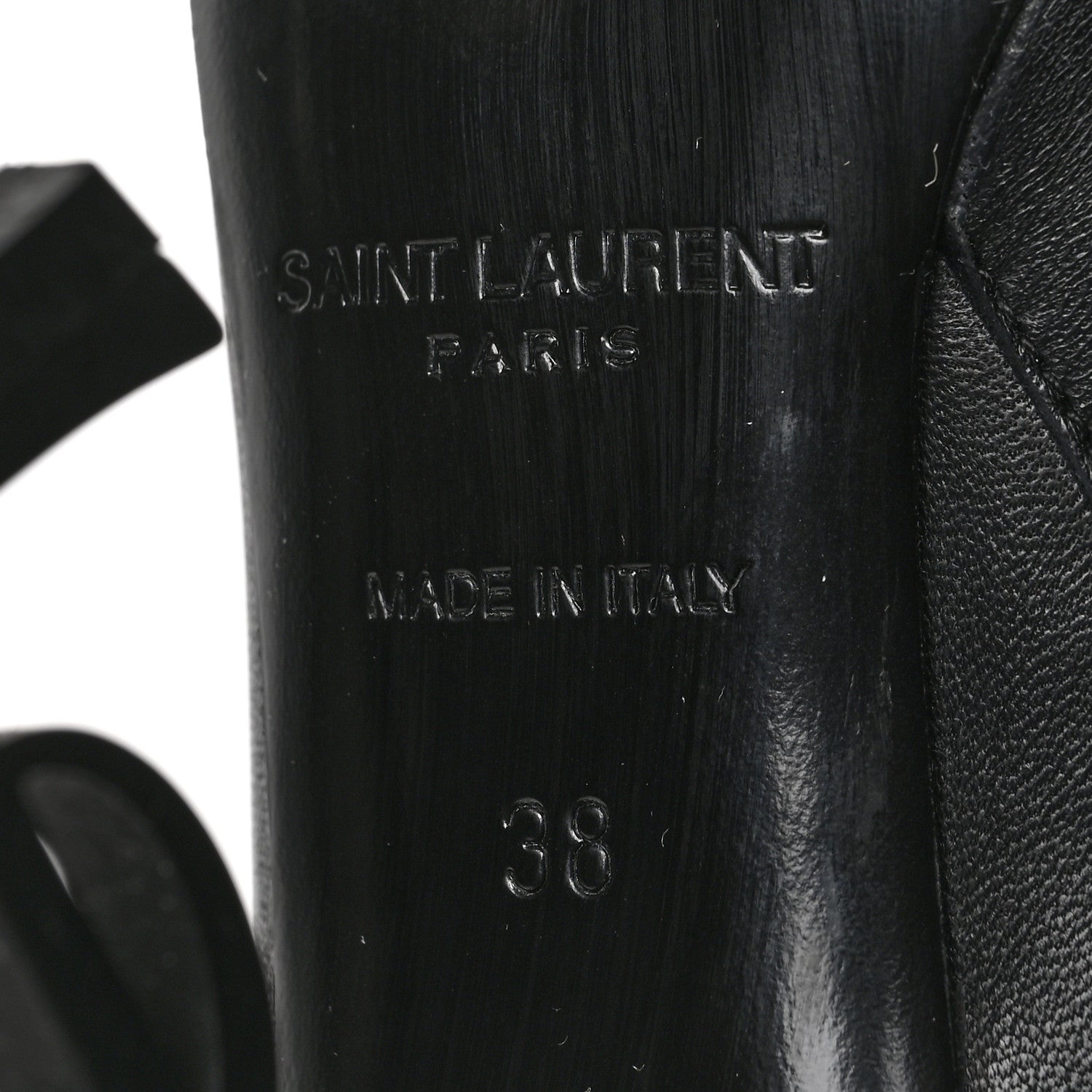 Saint Laurent Calfskin Opyum Ankle Boots 38 Black 6 of 7