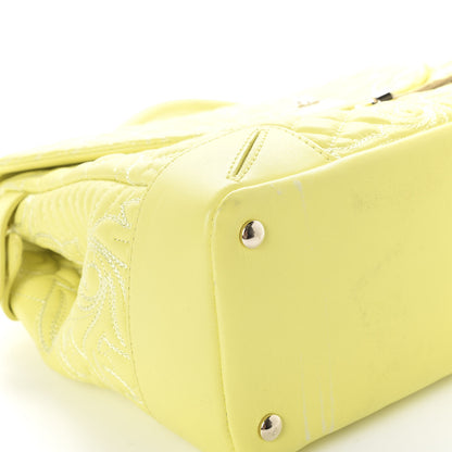 Versace Barocco Quilted Nappa Altea Vanitas Satchel Yellow 9 of 12