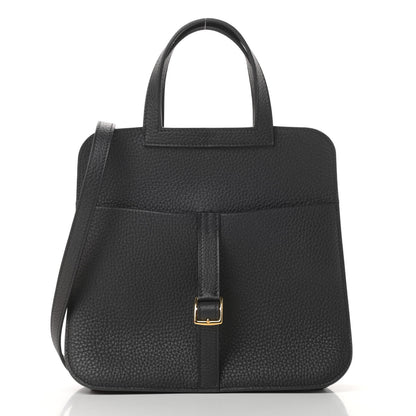 Hermes Taurillon Clemence Halzan 25 Black 3 of 13