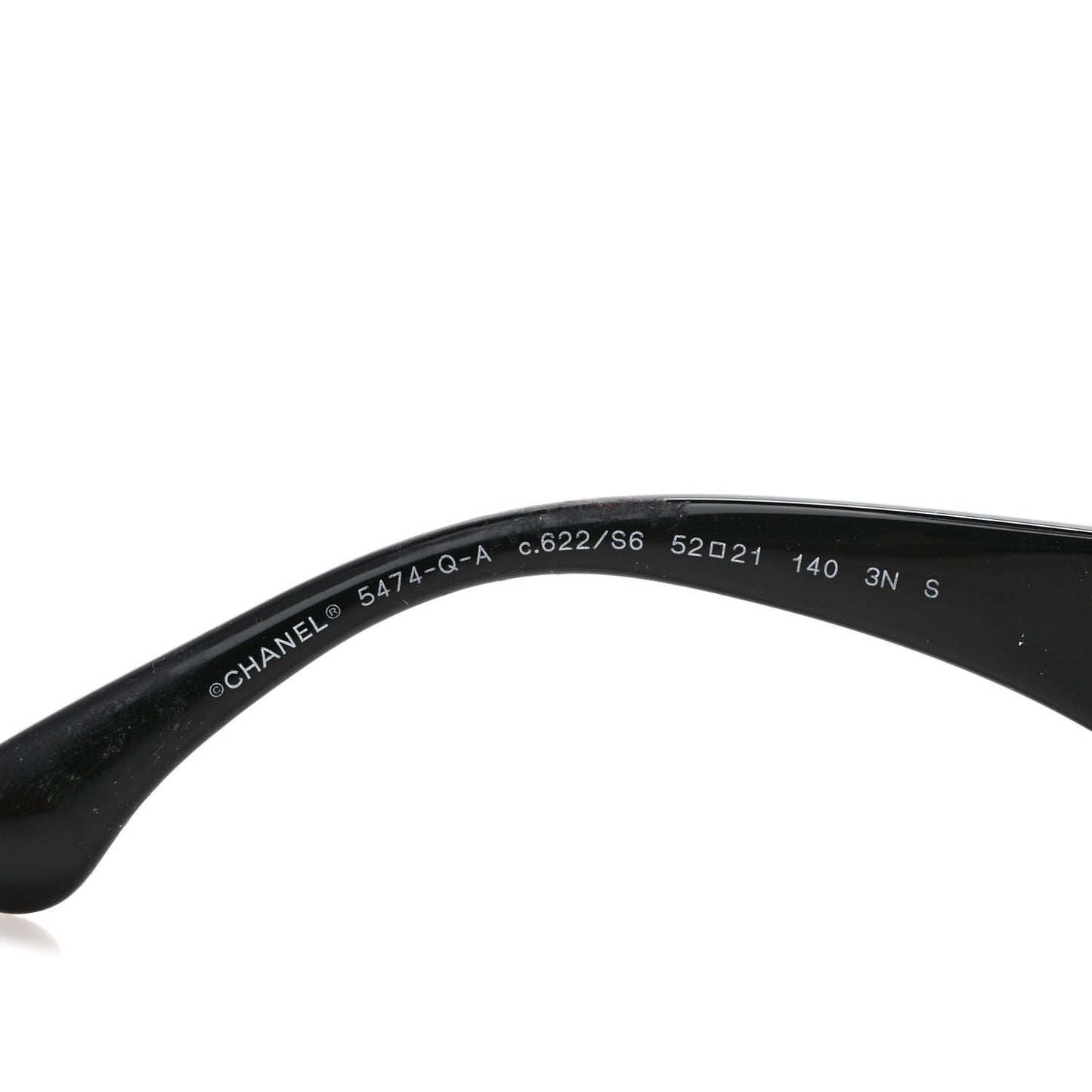 Acetate Calfskin Square Sunglasses 5474-Q-A Black