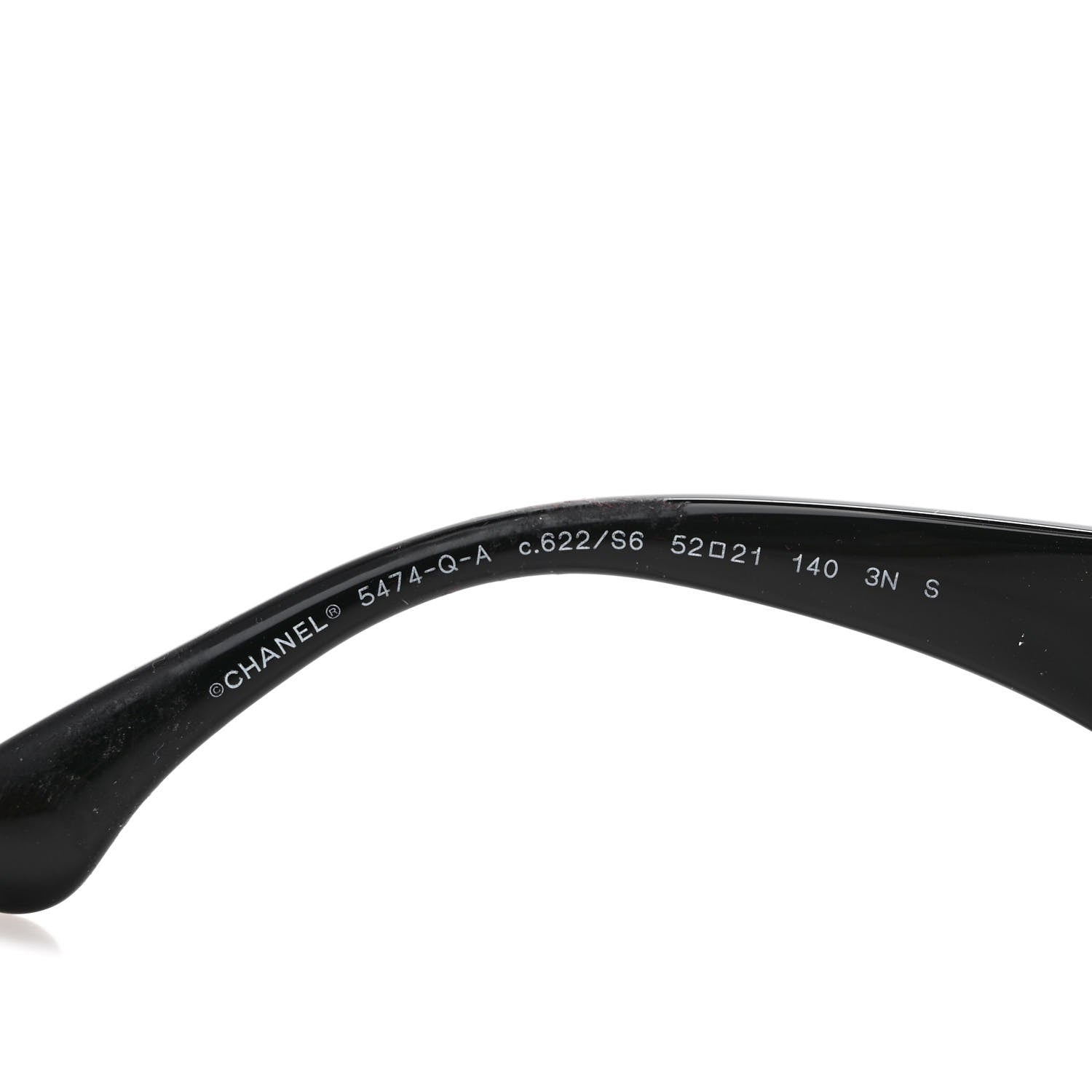 Chanel Acetate Calfskin Square Sunglasses 5474-Q-A Black 6 of 8