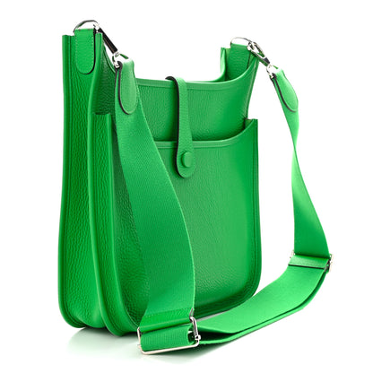 Hermes Taurillon Clemence Evelyne III PM Bambou 3 of 11