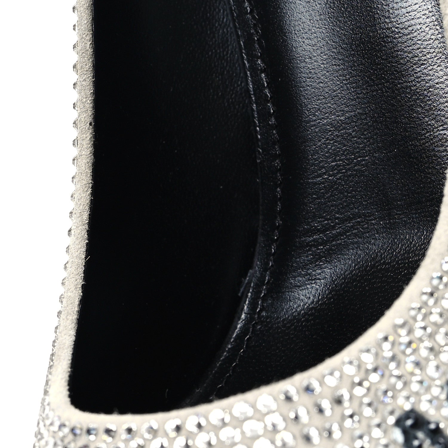 Balenciaga Strass Allover Logo Square Knife 110mm Pumps 37.5 Crystal Black 11 of 11