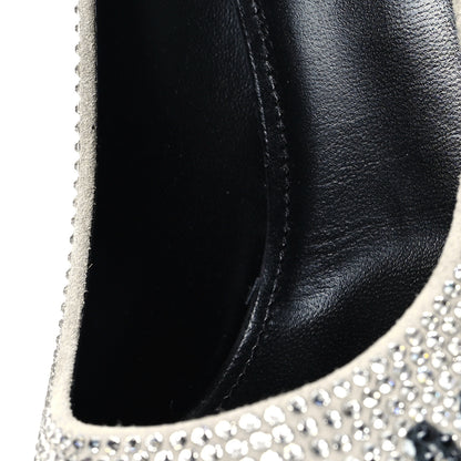 Balenciaga Strass Allover Logo Square Knife 110mm Pumps 37.5 Crystal Black 11 of 11