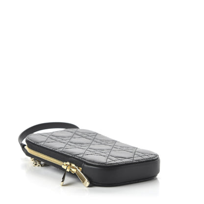 Christian Dior Lambskin Cannage Lady Dior Phone Holder Black 4 of 10
