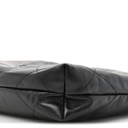 Chanel Shiny Calfskin Quilted Small Chanel 22 So Black 19 of 21