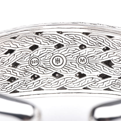 John Hardy Sterling Silver Smoky Quartz 26mm Classic Chain Kick Cuff Bracelet 4 of 4