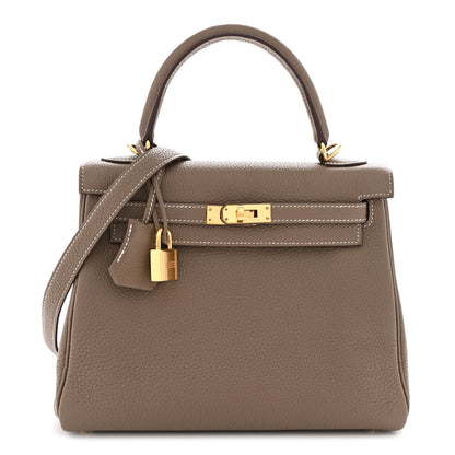 Hermes Togo Kelly Retourne 25 Etoupe 1 of 12