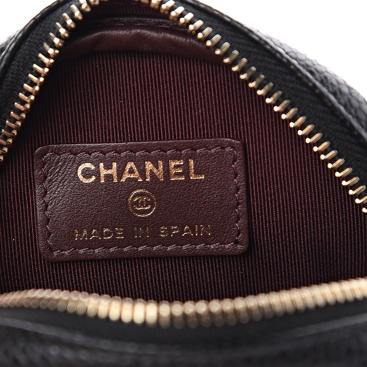 Chanel Caviar Quilted Zip Around Classic Coin Purse Black 4 of 5