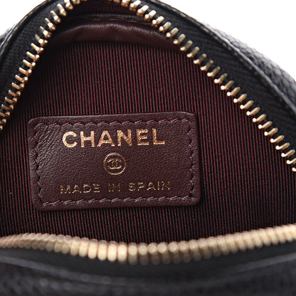Chanel Caviar Quilted Zip Around Classic Coin Purse Black 6 of 7