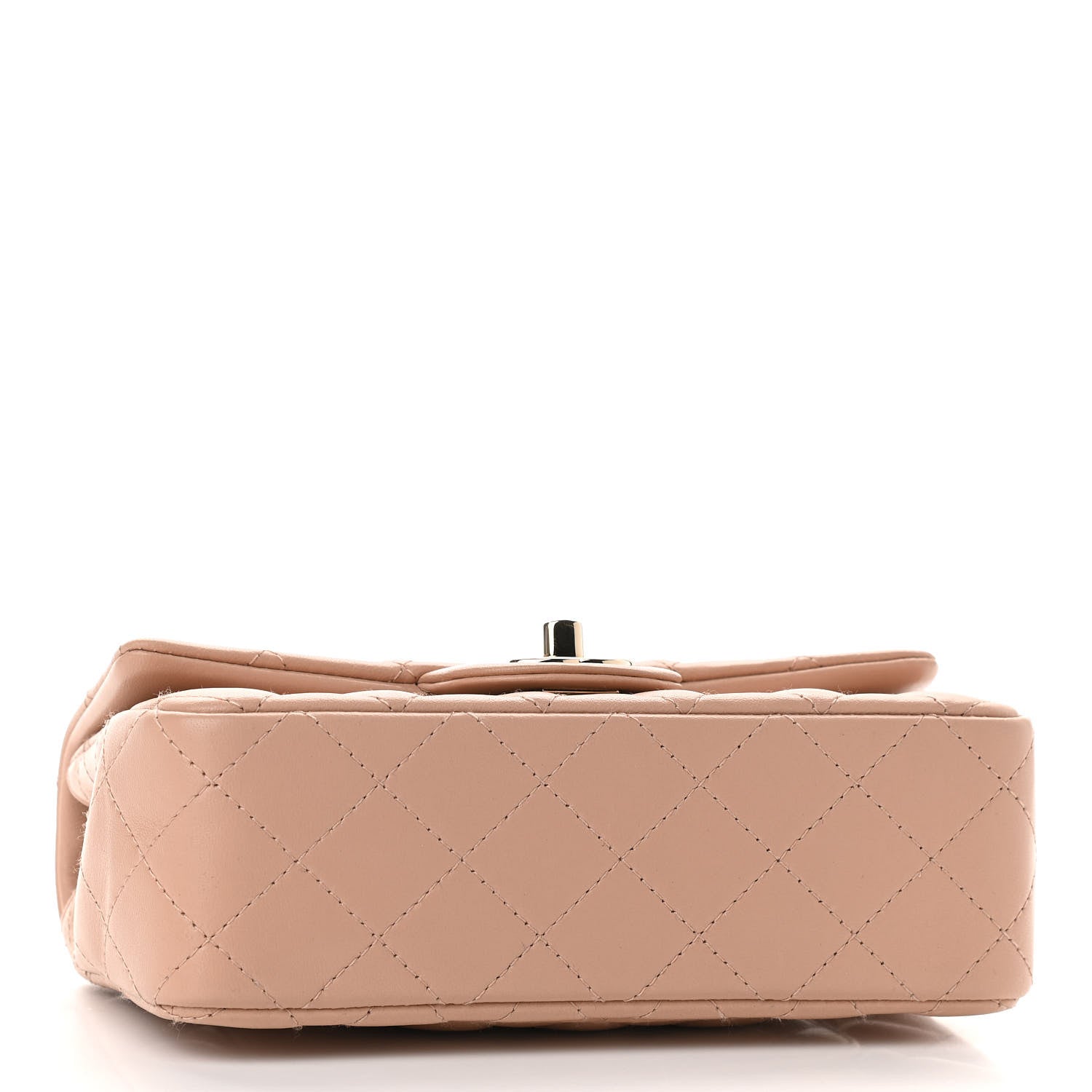 Chanel Lambskin Quilted Mini Rectangular Flap Beige 4 of 10