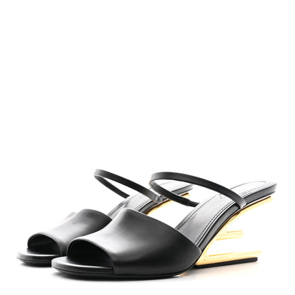 Fendi Calfskin Fendi First Mule Sandals 39 Black 4 of 9