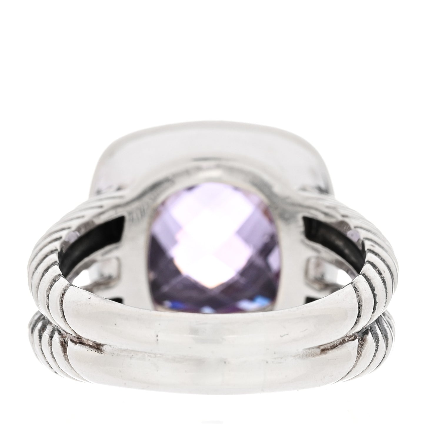 Sterling Silver Diamond Amethyst 11mm Albion Ring 58 8.5
