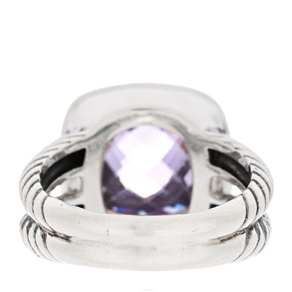 David Yurman Sterling Silver Diamond Amethyst 11mm Albion Ring 58 8.5 4 of 5