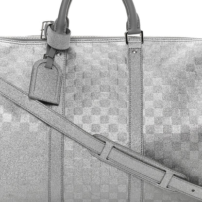 Louis Vuitton Damier Glitter Keepall Bandouliere 50 Silver 7 of 13