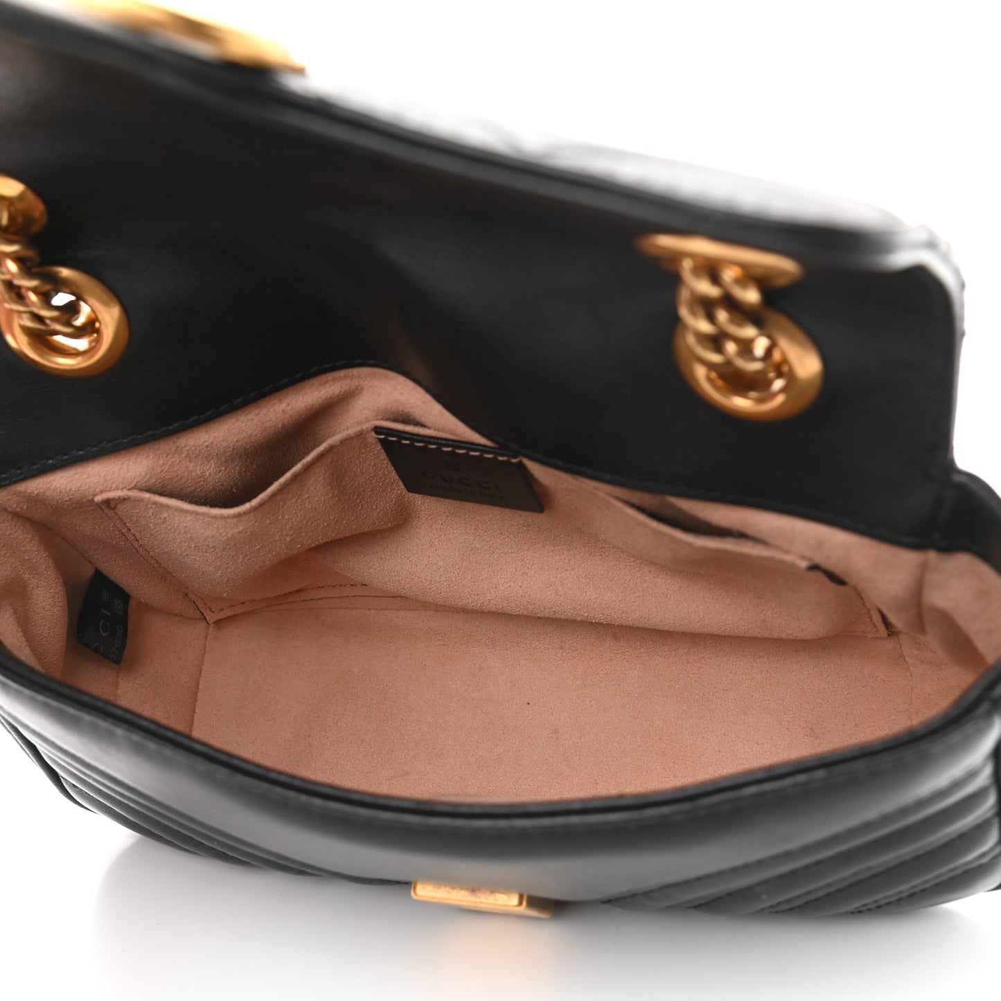 Calfskin Matelasse Mini GG Marmont Shoulder Bag Black