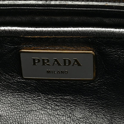 Prada Metallic Nappa Triangle Clutch Silver 6 of 6