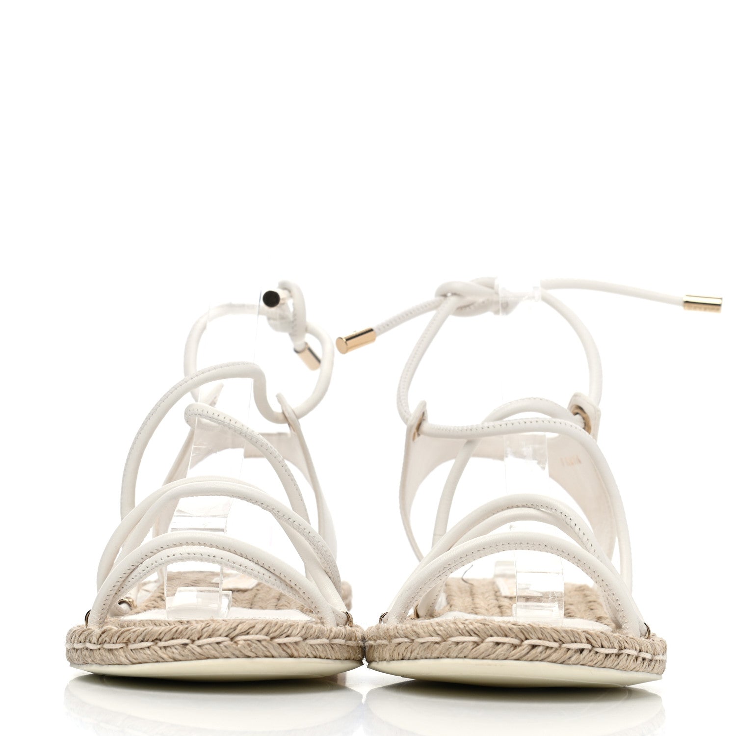 Chanel Lambskin Espadrille Sandals 37 White 2 of 4