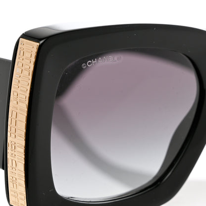 Chanel Acetate Rectangle Sunglasses 5435 Black 8 of 9
