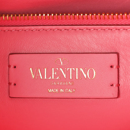Valentino Garavani Nappa Medium Roman Stud Shoulder Bag Flamingo Pink 6 of 8