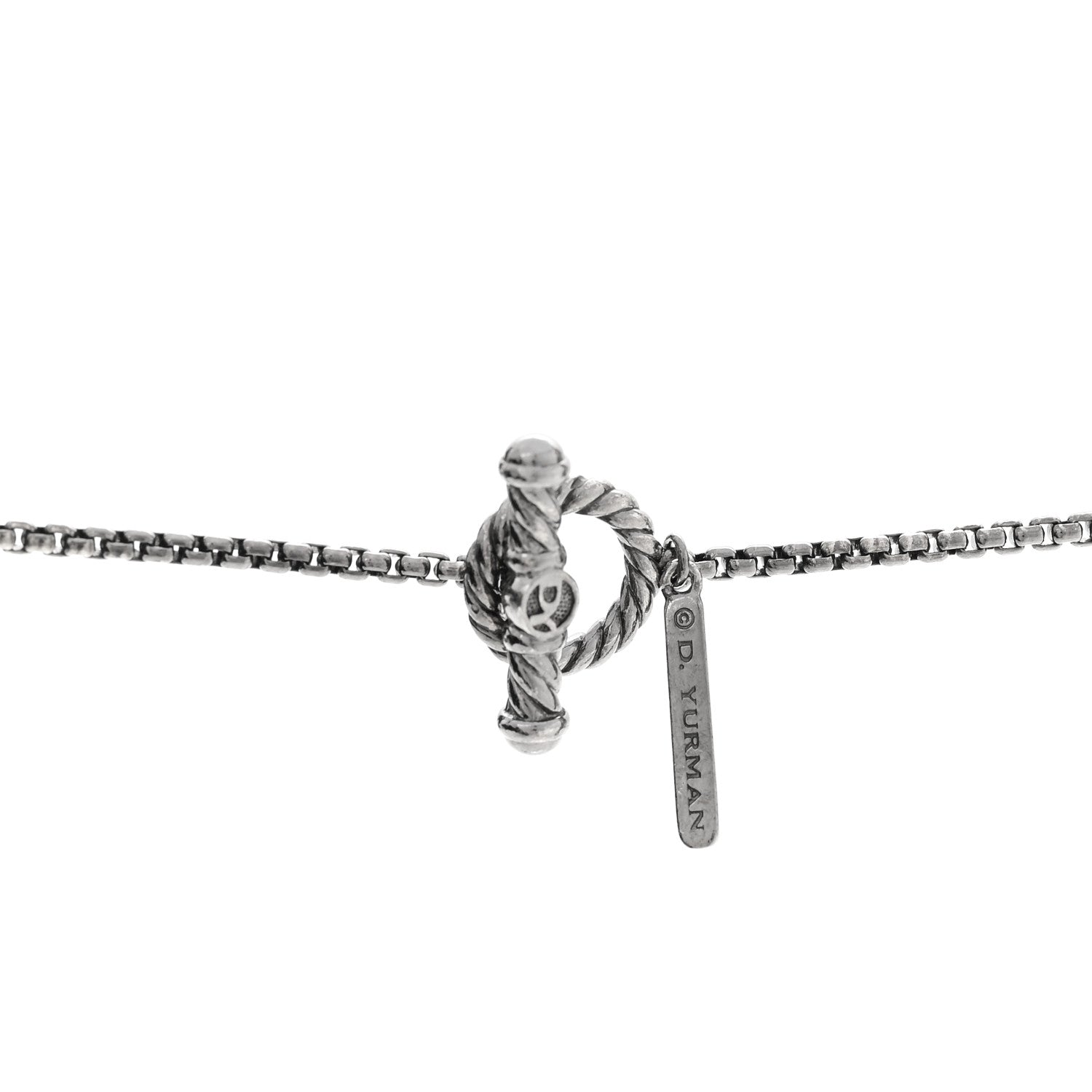 David Yurman Darkened Sterling Silver Black Onyx Hematite Quatrefoil Bead Chain Necklace 4 of 5