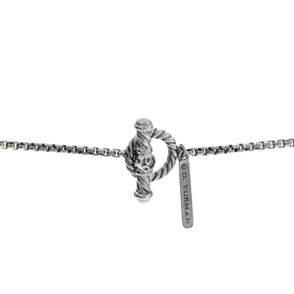 David Yurman Darkened Sterling Silver Black Onyx Hematite Quatrefoil Bead Chain Necklace 4 of 5