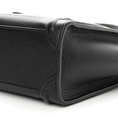 Celine Drummed Calfskin Nano Luggage Black 11 of 13