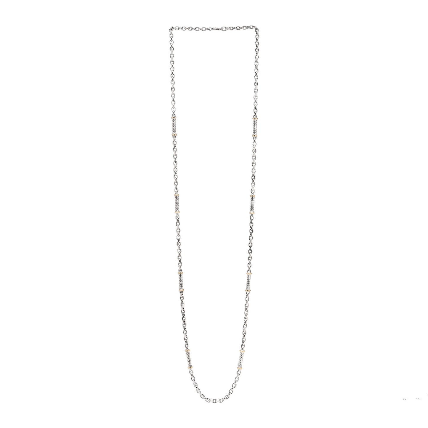 Sterling Silver 18K Yellow Gold Metro Station Necklace