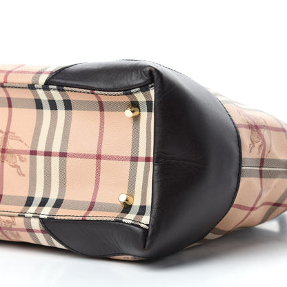 Burberry Haymarket Check Medium Primrose Tote Chocolate 7 of 14
