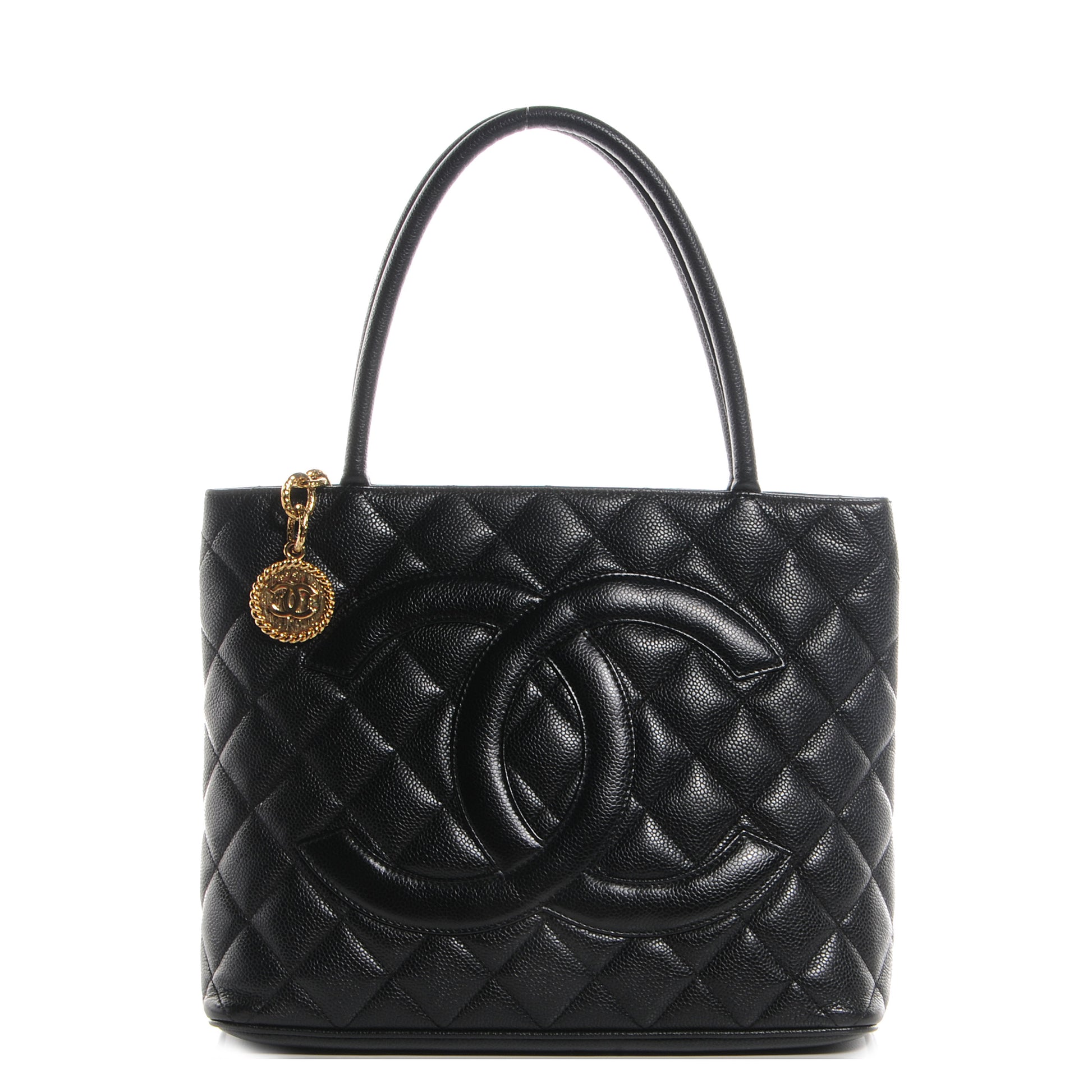 Chanel Caviar Medallion Tote Black 1 of 8