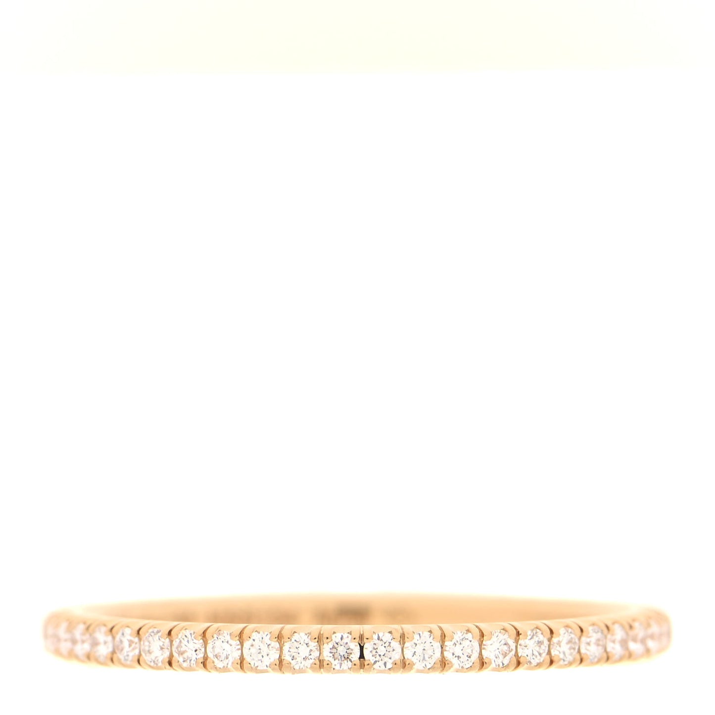 18K Yellow Gold Diamond 2mm Etincelle de Cartier Wedding Band Ring 52 6