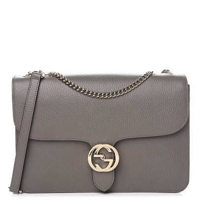 Gucci Dollar Calfskin Interlocking G Shoulder Bag Loess 1 of 9